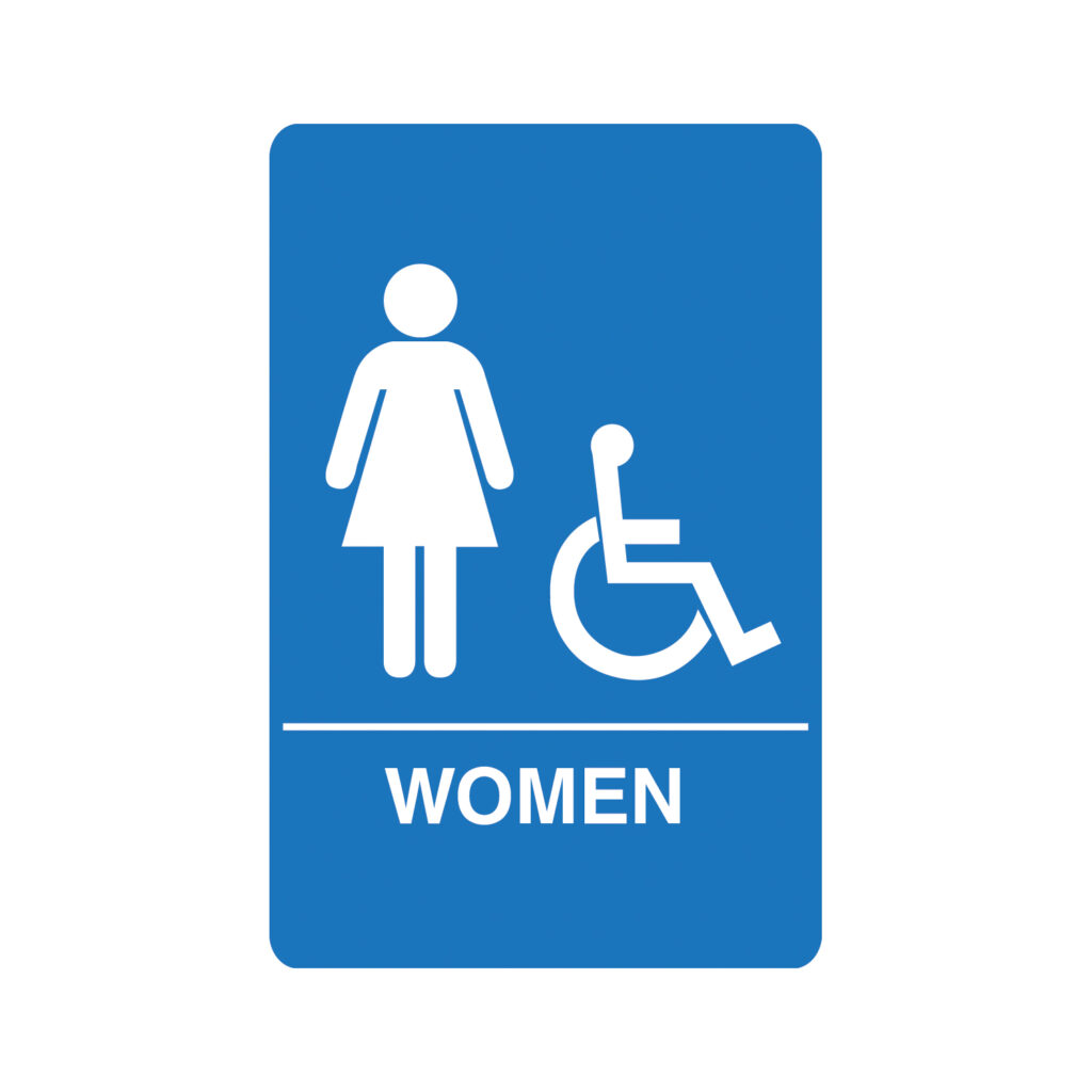 IS1004 - Women's Accessible ADA Restroom Sign - Palmer Fixture