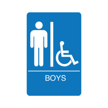 IS1007 – Boys Accessible ADA Restroom Sign