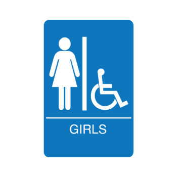 IS1008 – Girls Accessible ADA Restroom Sign